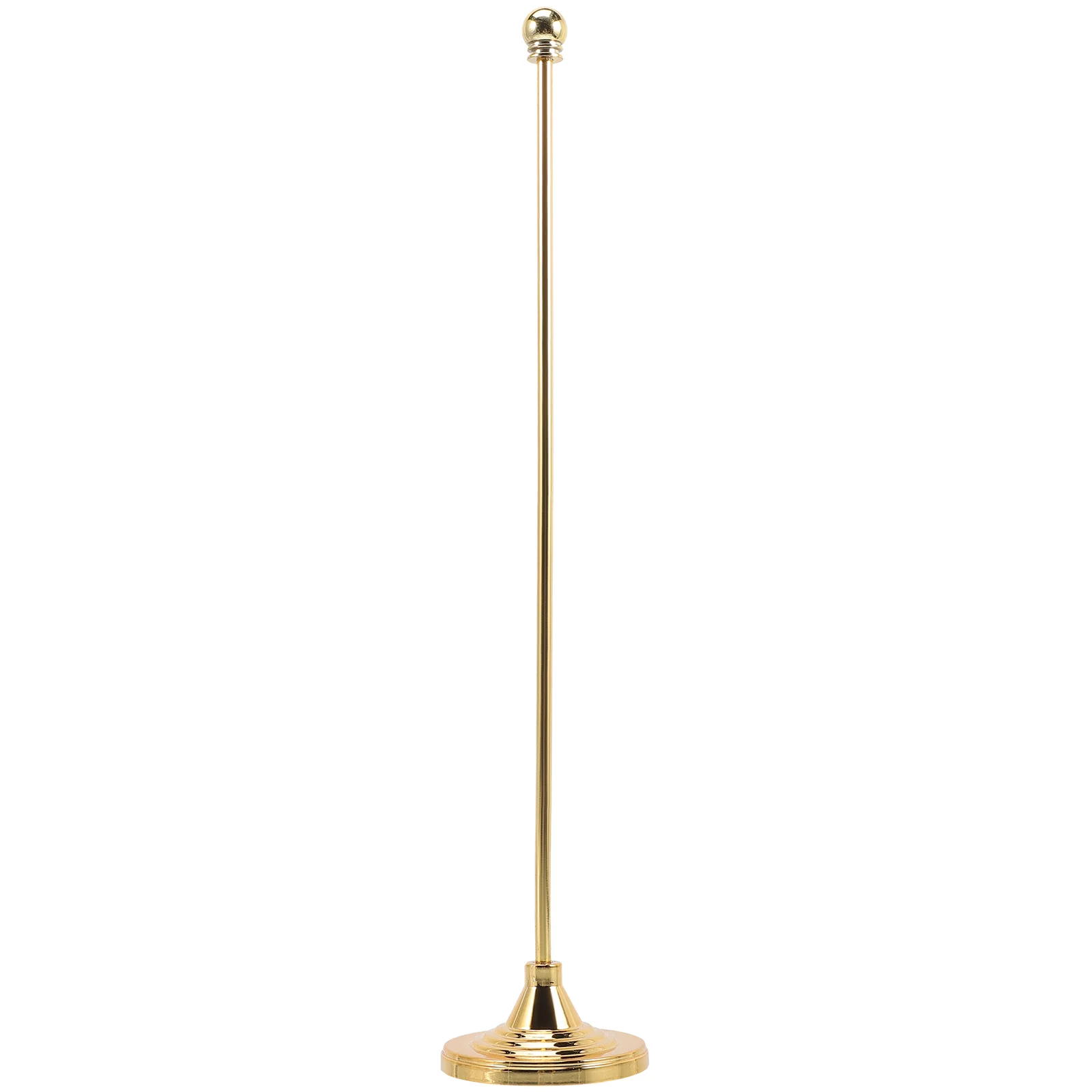 Banner Table Flag Pole Brackets Wear-resistant Base Golden Metal Office Holder Desktop Stand