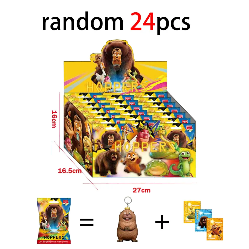 Série de boîtes mystères Beaver Transformation Plan 24, Porte-clés, Décoration de sac à dos, Figurines, Cadeau d'anniversaire