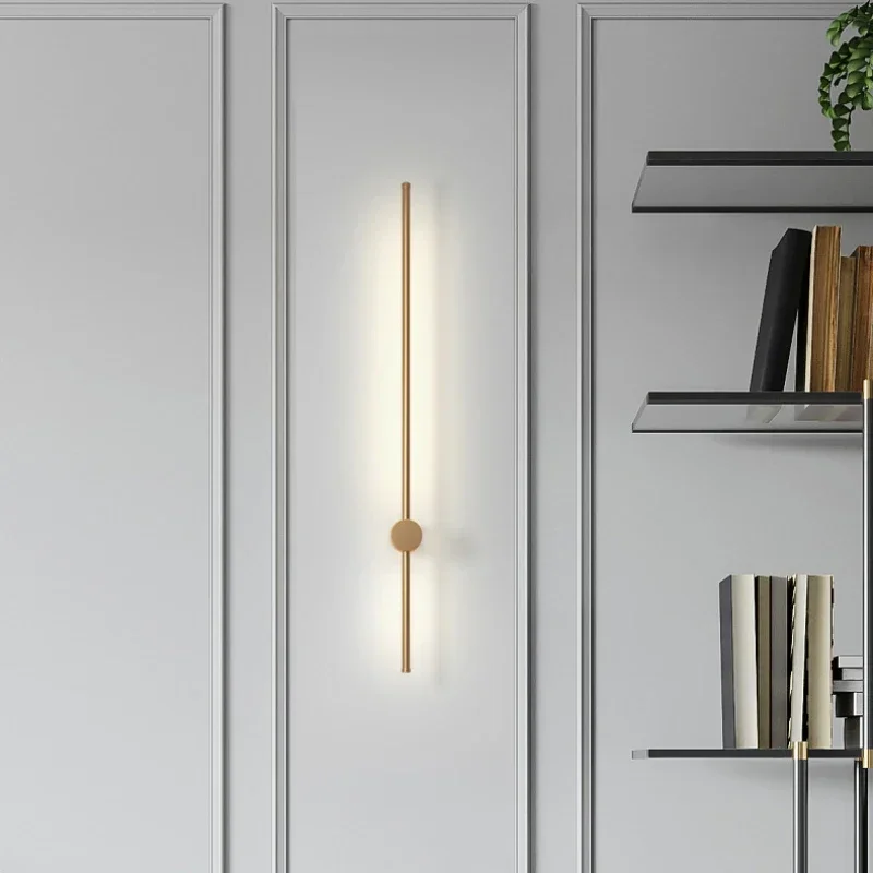 الشمال بسيط خطوط هندسية وحدة إضاءة LED جداريّة مصباح غرفة المعيشة ديكور المنزل الجدار الخفيفة للحمام الحمام ديكور جدار مصابيح ديكور الفن #5