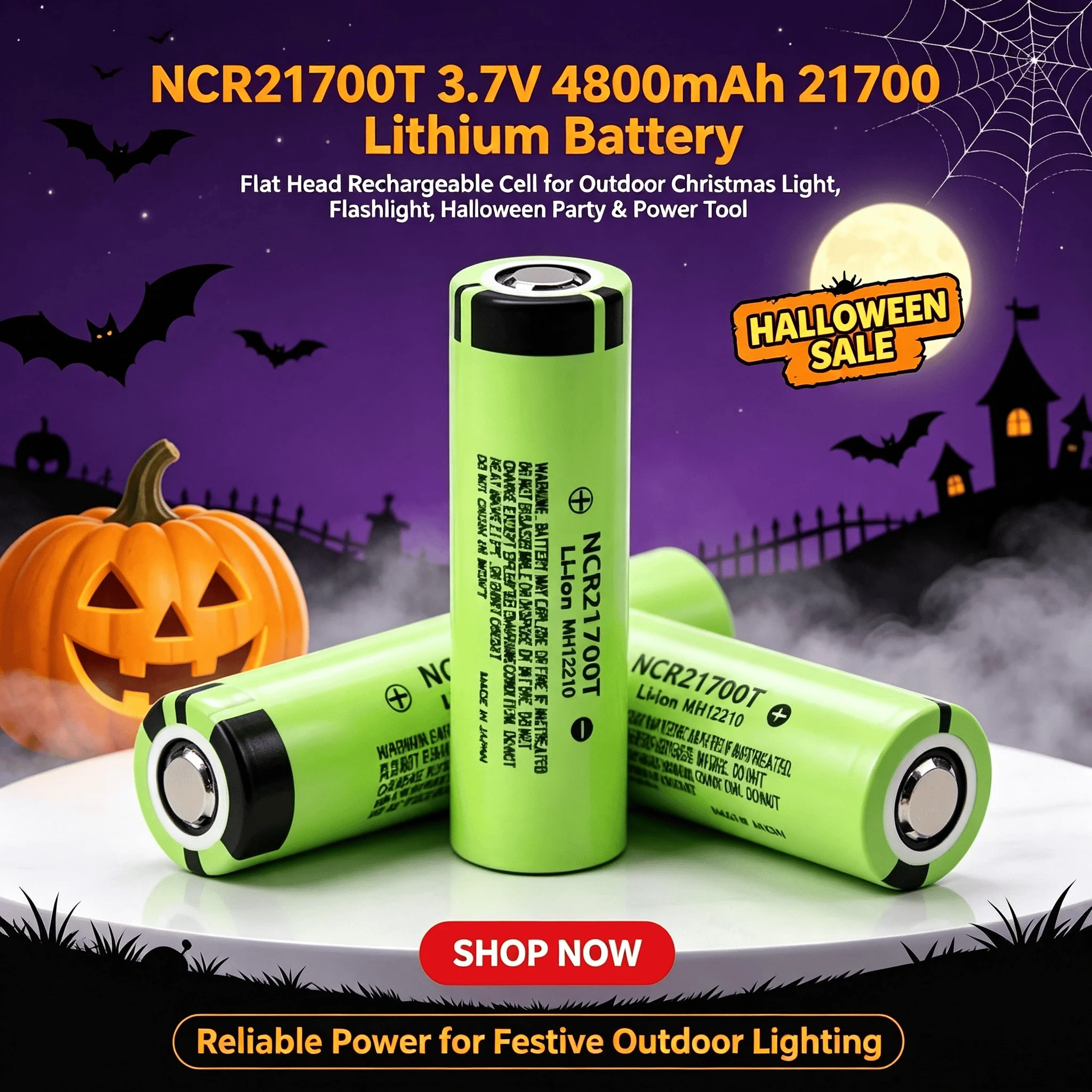 10-100PCS Panasonic NCR21700T 21700 3.7V 4800mAh Lithium Rechargeable Cell for Christmas Light Flashlight Halloween Power Tool
