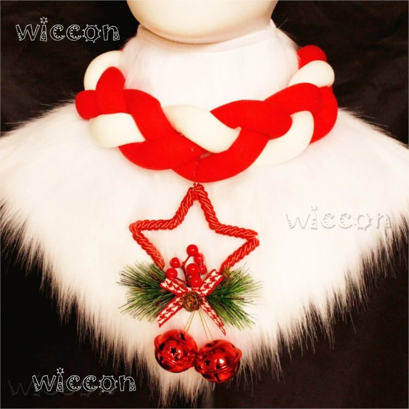 벨 초커 피그테일이 있는 퍼슈트 독특한 액세서리 애니메이션 코스프레 의상 크리스마스 선물 고품질 쇄골 체인 목걸이