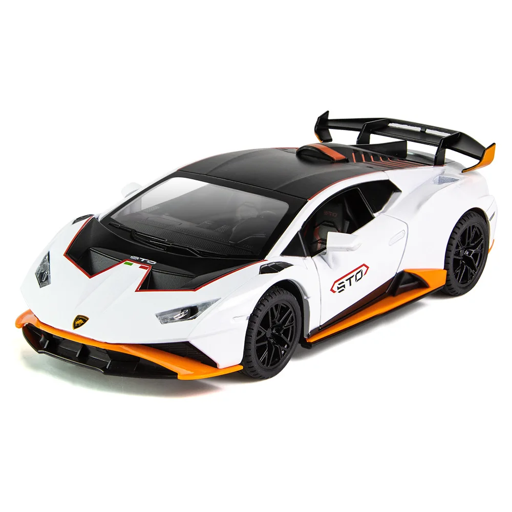 Symulacja pojazdu odlewana zabawka 1:24 Lamborghinis-sportowa Model samochodu zabawka dziecięca dźwięk i światło samochód z napędem Pull Back zabawki ze stopu cynku