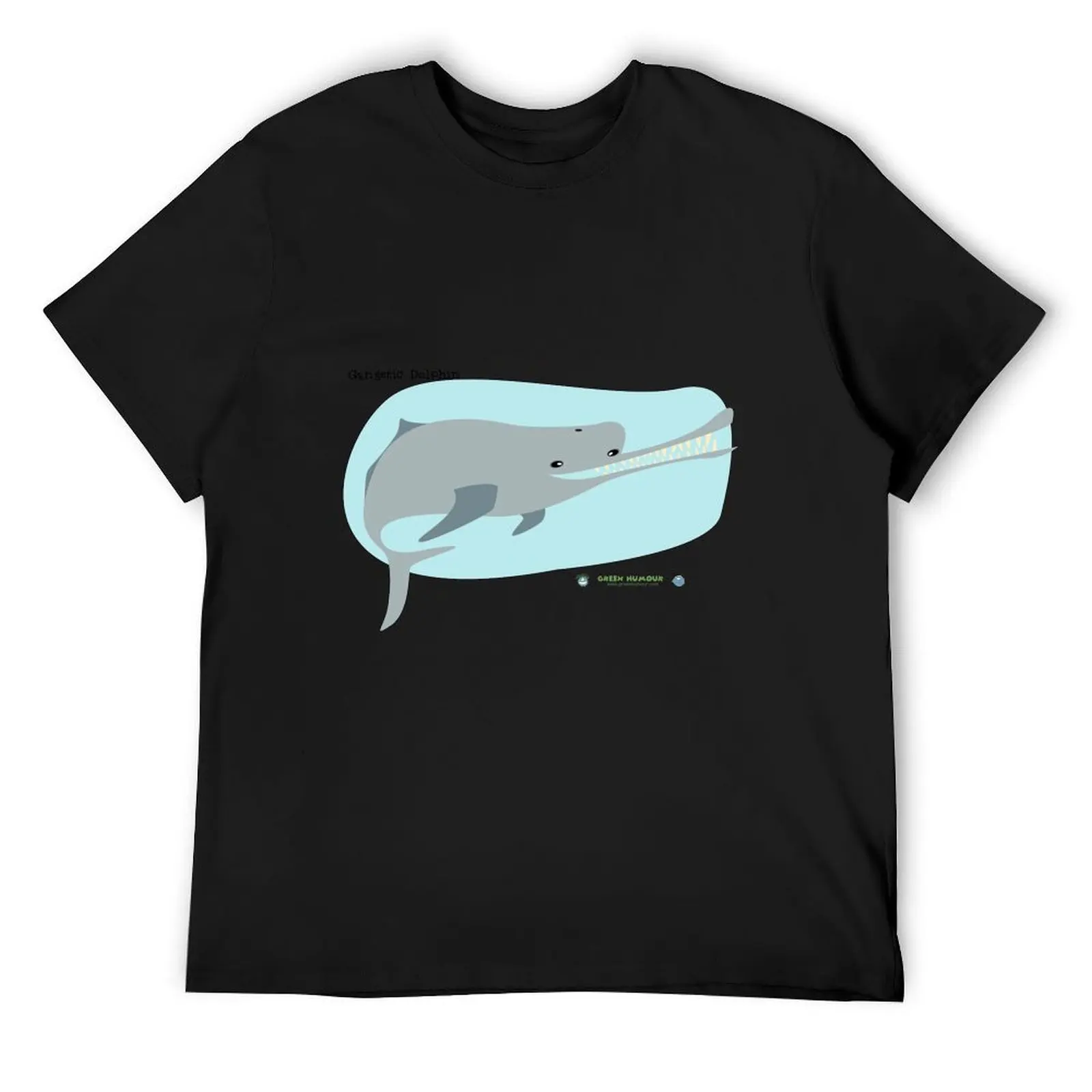 

Gangetic Dolphin T-Shirt anime figures for a boy basketball graphic tees mens shirts graphic tee