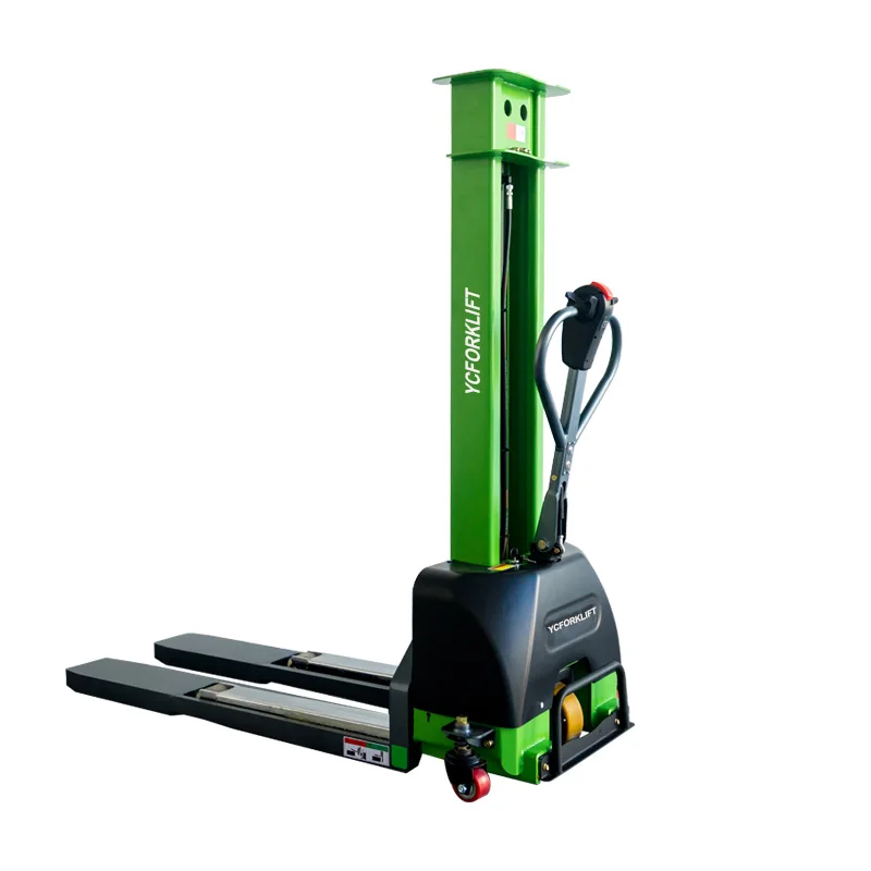 

YC 500kg 700kg 1000kg 1500kg Self Loading Electric Stacker to Load and Unload the Cargoes by the Truck