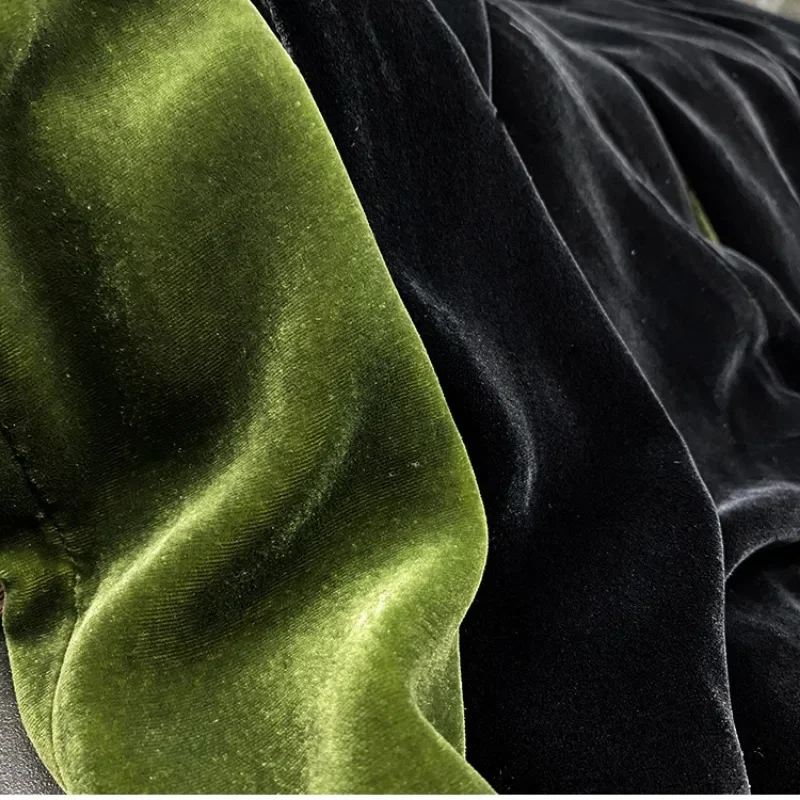 Korean Wide Leg Pants Women High Waist Slim Fit Straight Velvet Trousers Autumn Winter Fashion Casual Vintage Y2k Sweatpants