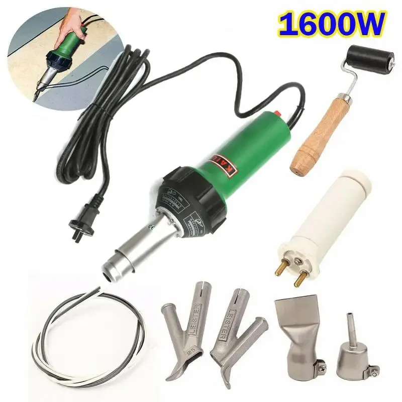 1600W Hot Air Gun Plastic Welding Torch heat gun vinyl pvc floor welder for PP PE water tank geomembrane sheet