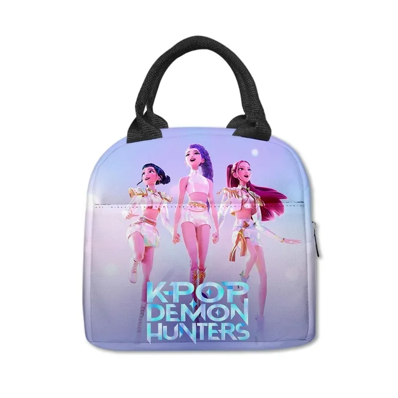 

KPops Охотники на демонов Сумка для обеда Портативная детская сумка для еды Kawaii Школьная поездка Обед Пикник Ужин Кулер Сумка для еды Подарки