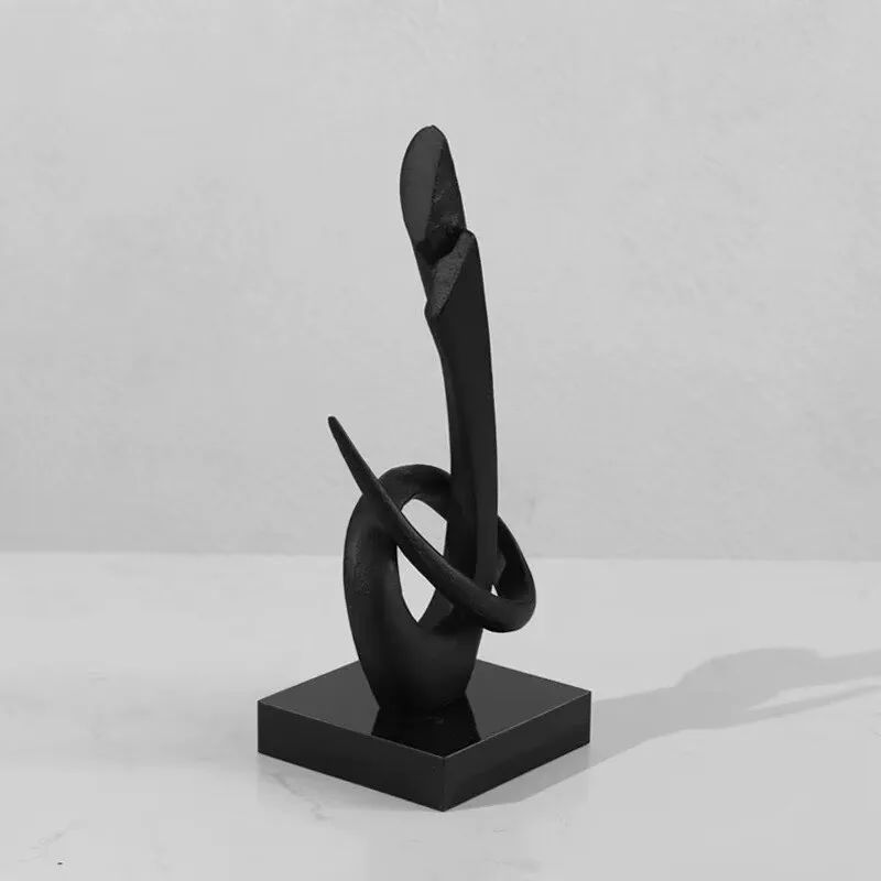 

Декоративная абстрактная скульптура для комнаты, украшение для гостиной, настольные аксессуары, роскошные металлические геометрические орнаменты, праздничные подарки