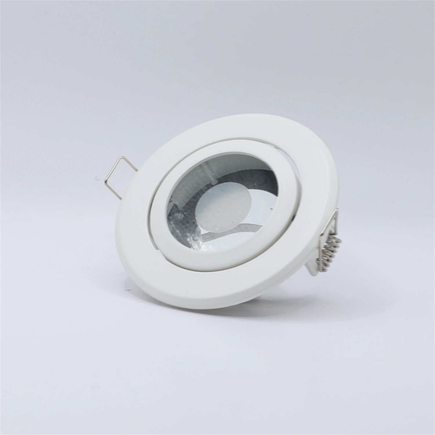 Round Recessed Ceiling Downlight Mounting Zinc Alloy Frame MR16 GU10 Bulb Replaceable Lamp Holder Fitting Fixtures