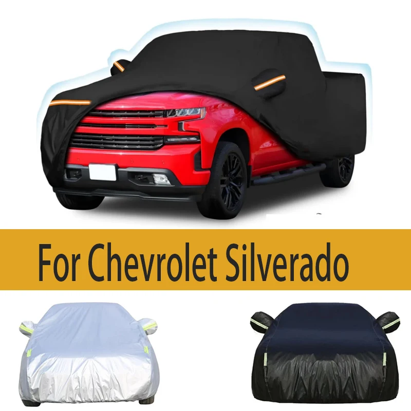 

Custom Outdoor Waterproof Car Covers for Chevrolet Silverado 1500 Crew Cab 6.6ft Bed Waterproof All Weather Pickup Truck Cover