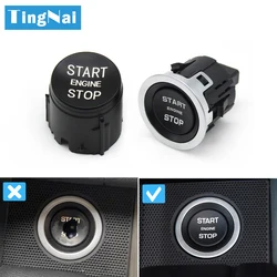 Original Black Car Start Stop Engine Button Ignition Switch Cover For Landrover Range Rover Sport EVOQUE Discovery LR094038