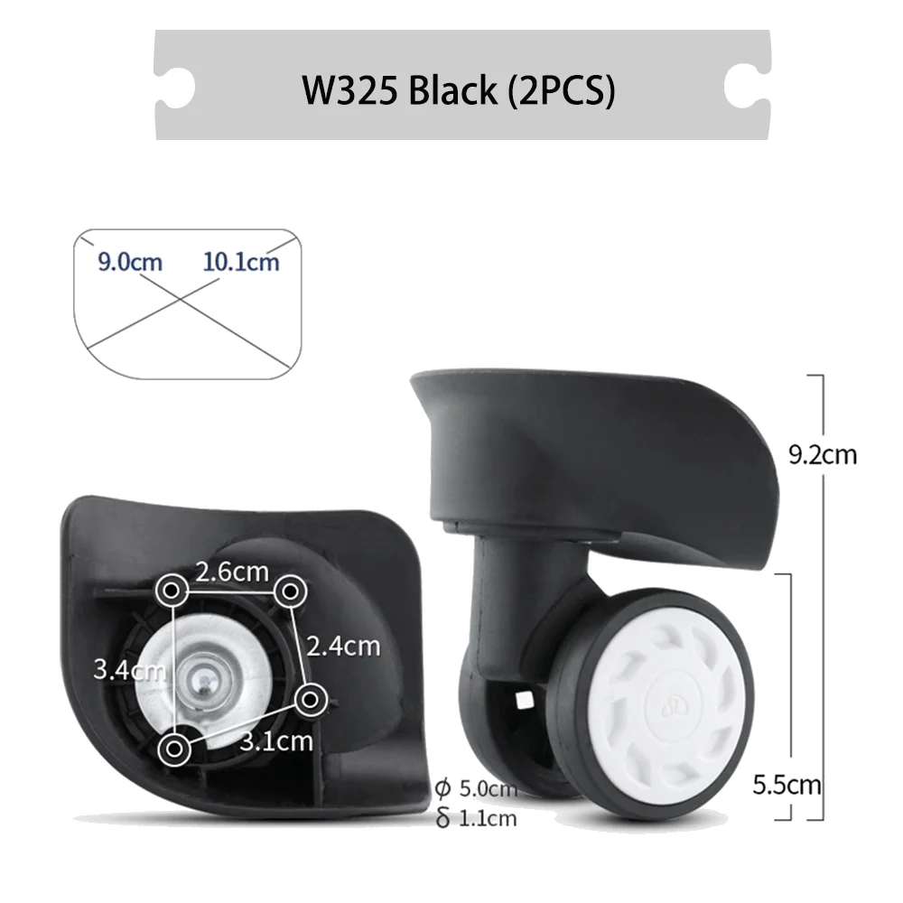 For President W325 Luggage Accessory Universal Wheel Trolley Box Replacement Wheel Silent And Wear-Resistant Luggage Wheel