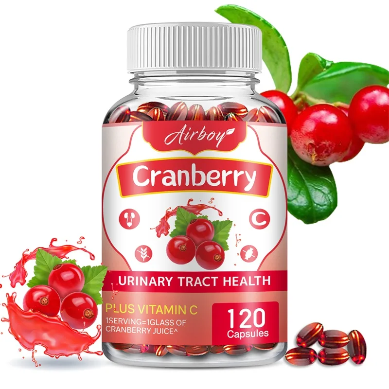 

Cranberry Capsules - Helps Clean and Protect The Urinary Tract, Bladder Health, Antioxidant