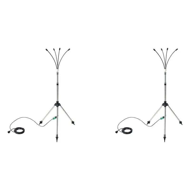 

AS60-2X Напольные распылители для улицы, регулируемая высота 4,1 фута, система туманообразования для охлаждения на открытом воздухе, портативная подставка