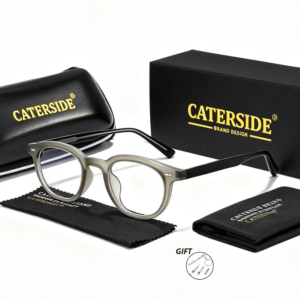 CATERSIDE Unisex-Korrektionsbrillen mit quadratischen Gläsern, individuell anpassbar, Korrektionsbrillen für Kurzsichtigkeit und Weitsichtigkeit, Lesebrillen – Detail 5