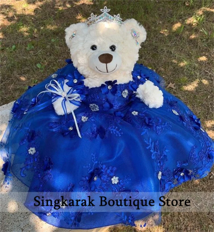 

Special Link For Personalized Quinceanera Teddy Bear Dress Applique Lace Beads Royal Blue Mini Quinceanera Dress