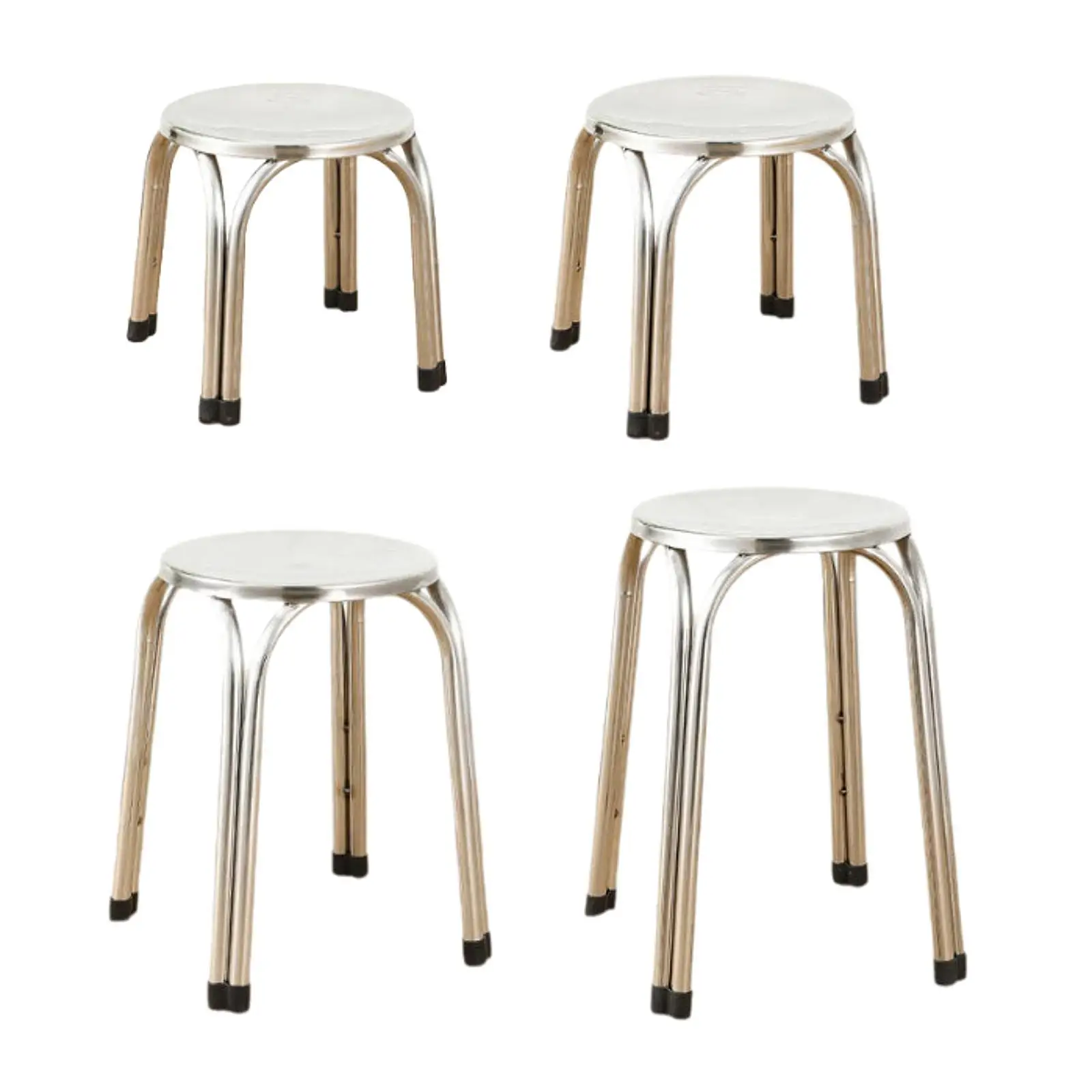 Stacking Stool Stainless Steel Easy Clean Non Slip Commercial Multipurpose Stool Chairs for Home Indoor Outdoor Dining Room