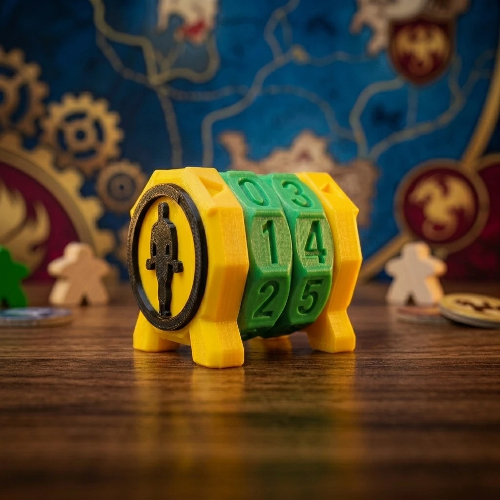2-Digit Board Game Life Counter 3D Printed HP Score Tracker for MTG TTRPG Tabletop Gaming Knitting Row Stitch Counter