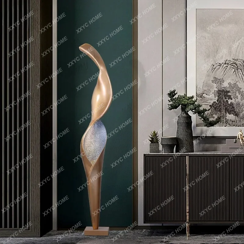 XXSculpture Floor Lamp Resin Hotel Living Room Exhibition Hall Creative Large Human Ornament Standing Lamp Modern