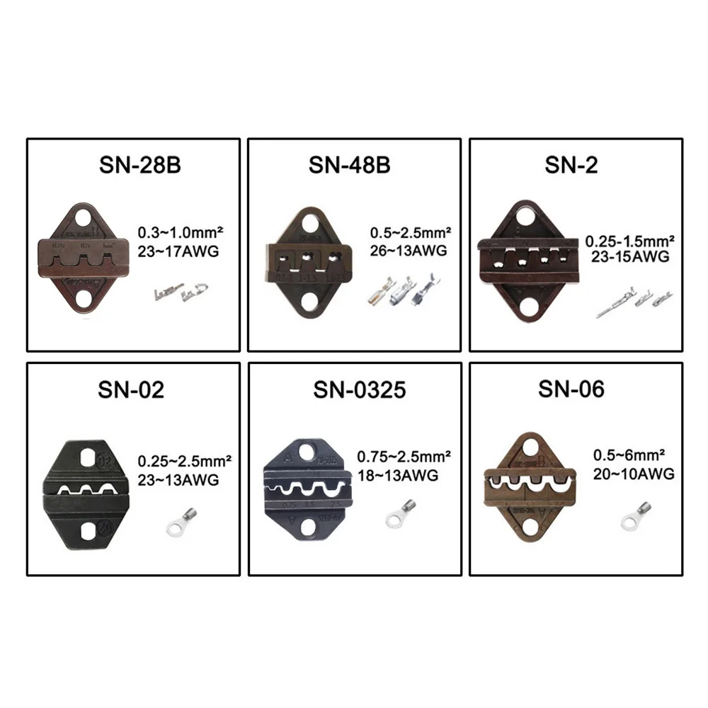 SN28B SN48B SN-2 SN02 SN0325 SN06 MINI STYLE Die Sets for SN CRIMPING PLIER series hand crimping tool