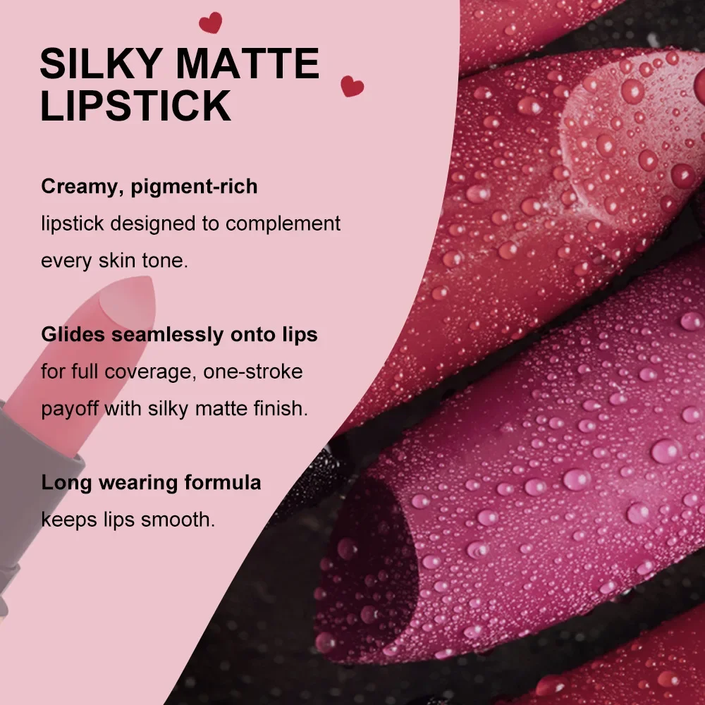 

Long Lasting Waterproof Matte Velvet Lipstick Set Non-Fade Moisturizing Non-Sticky Lip Gloss Moisturizing Lip Balm