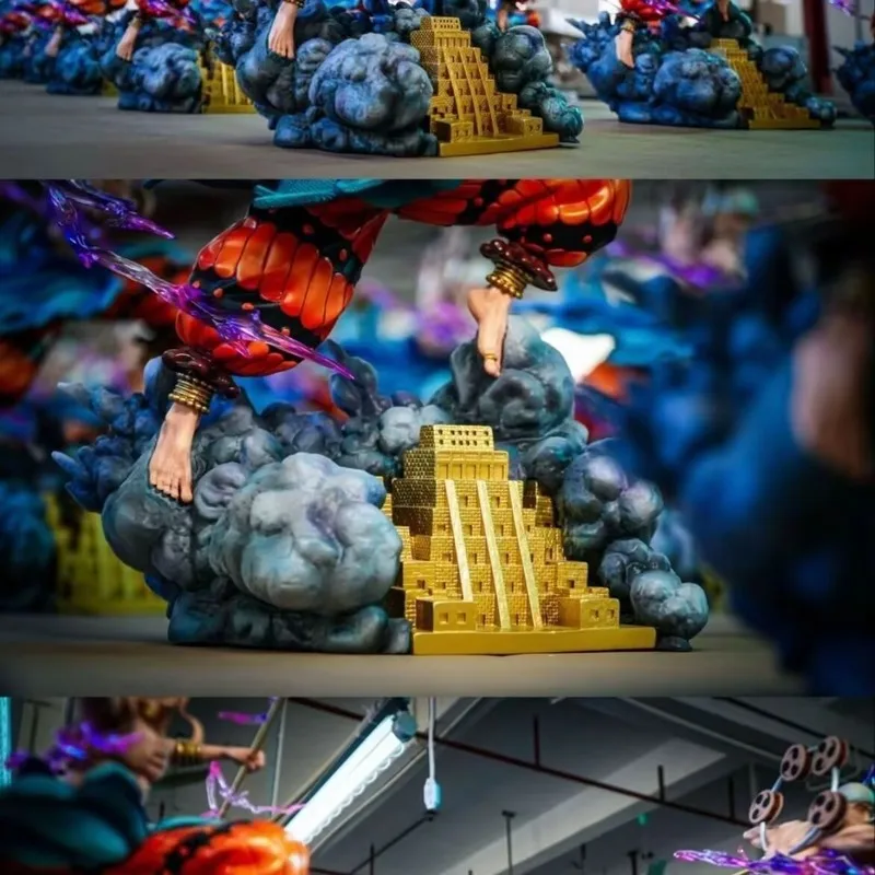 One Piece Thunder God Ainilu Figur Aksi Magnetik Patung Koleksi Model Kotak Boneka Ornamen Buatan Tangan Hadiah Ulang Tahun Anak Laki-laki Ideal