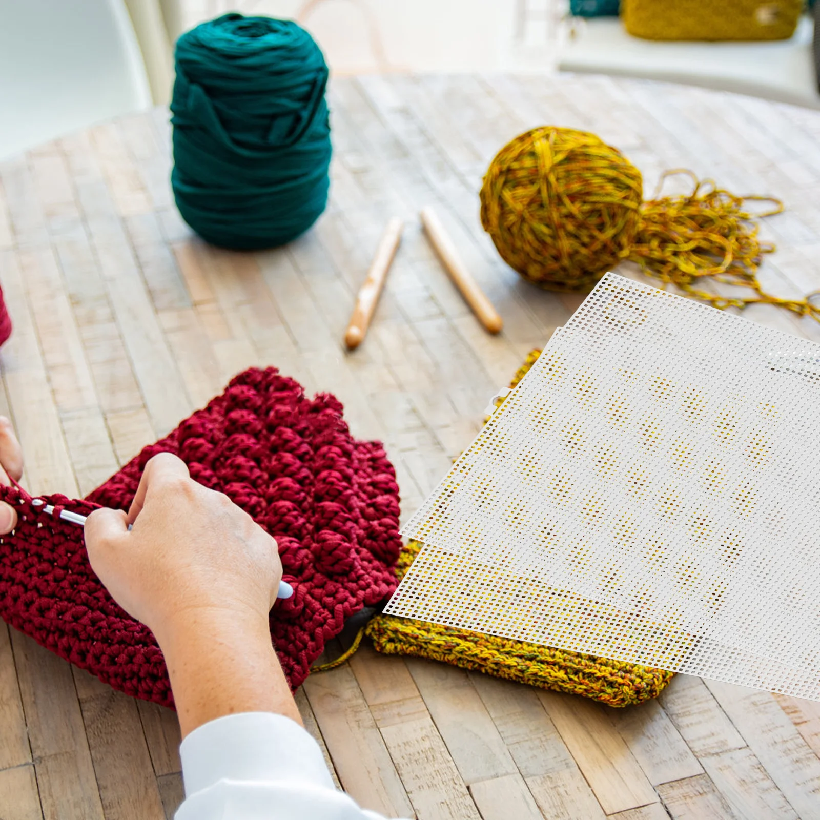 

6pcs Even Eyes Plastic Canvas Sheets For Embroidery Diy Cuttable Craft Supplies Mesh Sheets Crafting Sewing Plastic Mesh