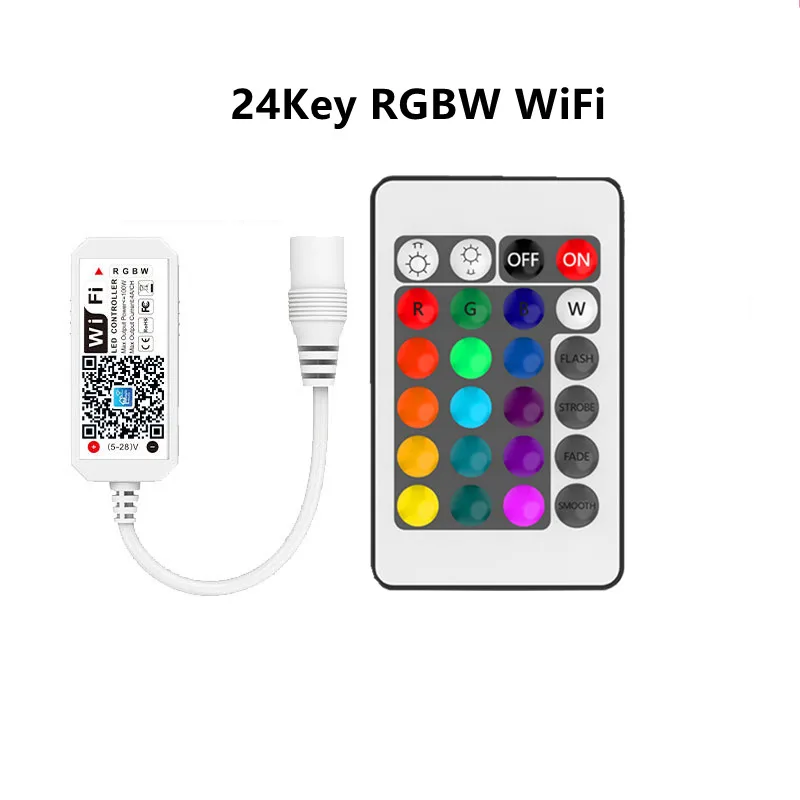 1-10PCS LED Single Color RGB RGBW RGBCCT Mini WIFI Music Controller JM-MW-S DC5-24V 6A WIFI Dimmer LED Strip 5050 2835Magic Home