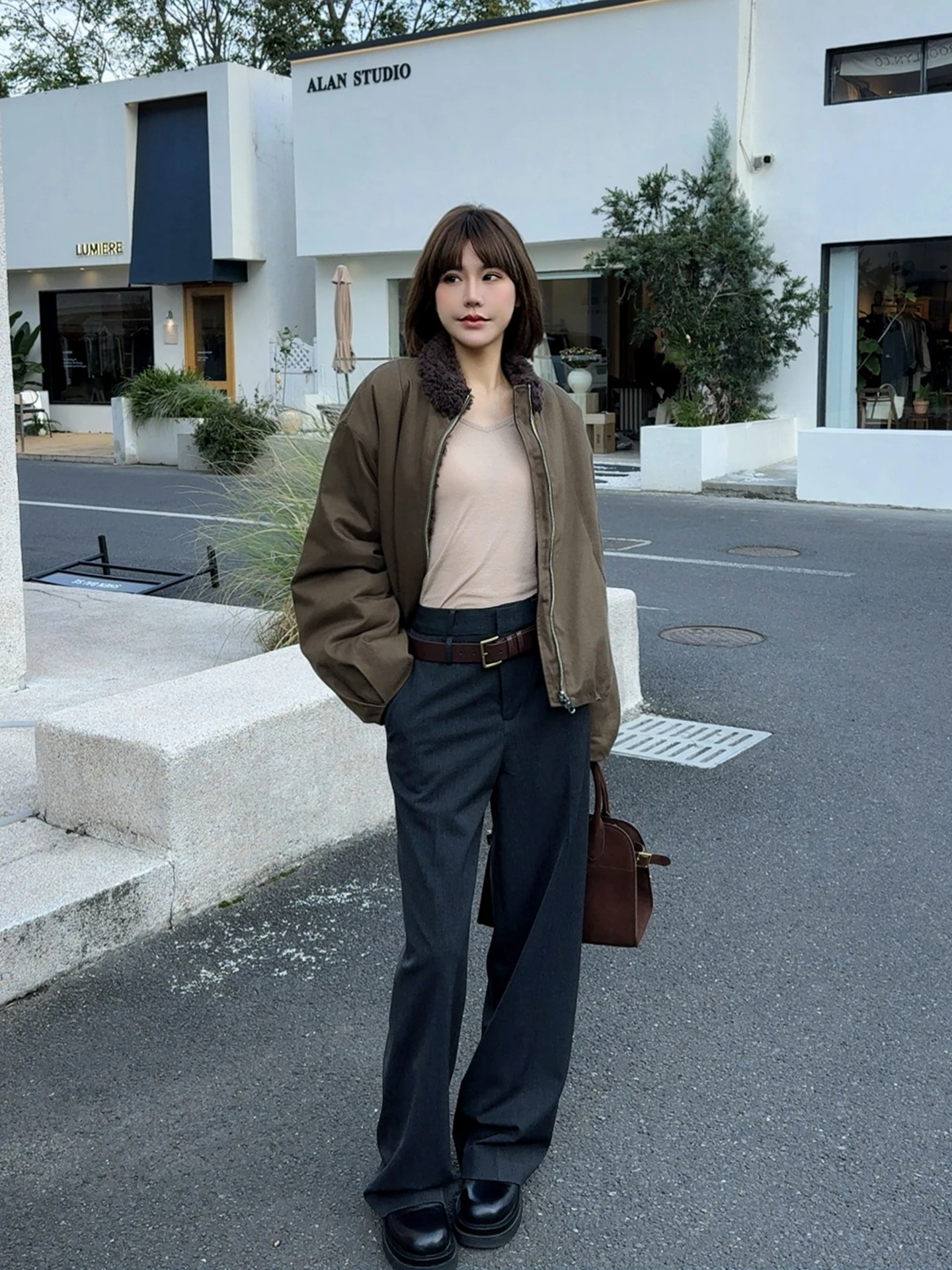 

ASBR оригинальные прямые брюки из материала C, повседневные универсальные брюки маленького размера God, новые зимние тонкие брюки Fce West с поясом