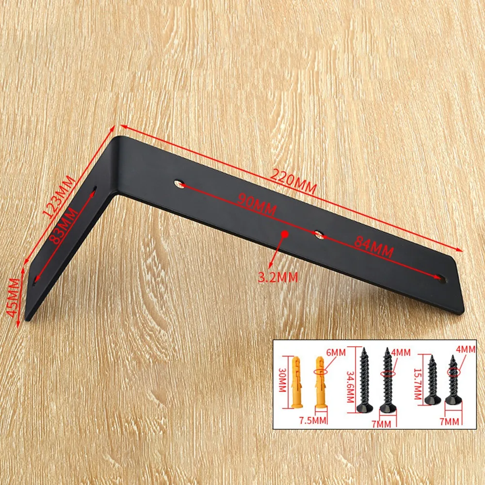 

Replacement Heavy Duty Floating Shelf Brackets Black Coated Metal Cast Iron Shelves Brackets Wall Mount Shelve L Brackets
