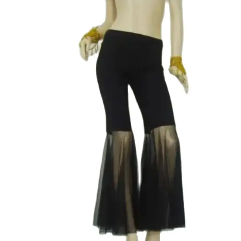 1pcs/lot woman belly dancing pants female patchwork dancing pants lady trumpet long pants free size