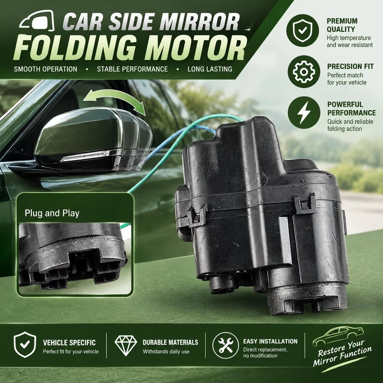 Car Side Mirror Power Motor Fold Actuator For Lexus LM500H LM300h RC F RC350F RX200T RX350 RX350L RX450h RX450HL Reversing Parts