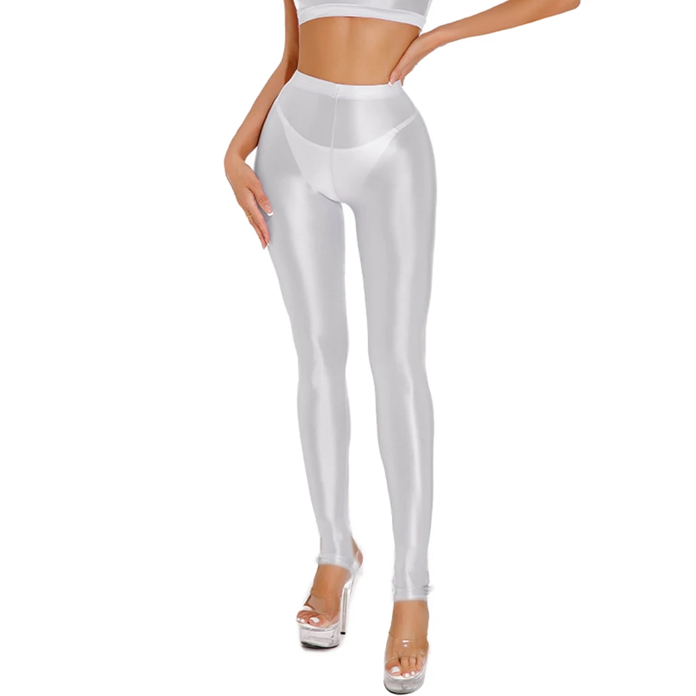 Leggings taille haute brillants pour femmes, pantalons extensibles et ajustés, conçus pour la danse, le yoga et les routines d'entraînement quotidien