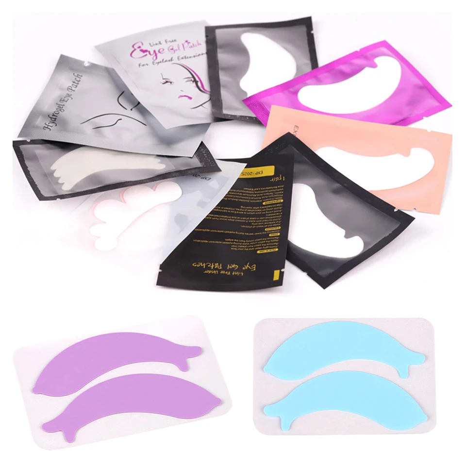 20/50/100 Pairs Paper Patches for Eyelash Extension Silicone Lash Pad Reusable Patch Makeup Under Eye Patches Paper Sticker Tool