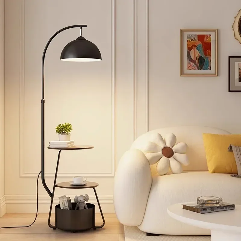 

Coffee Integrated Floor Simple Storage Living Room Bed Creative with Bedside Table Lamp