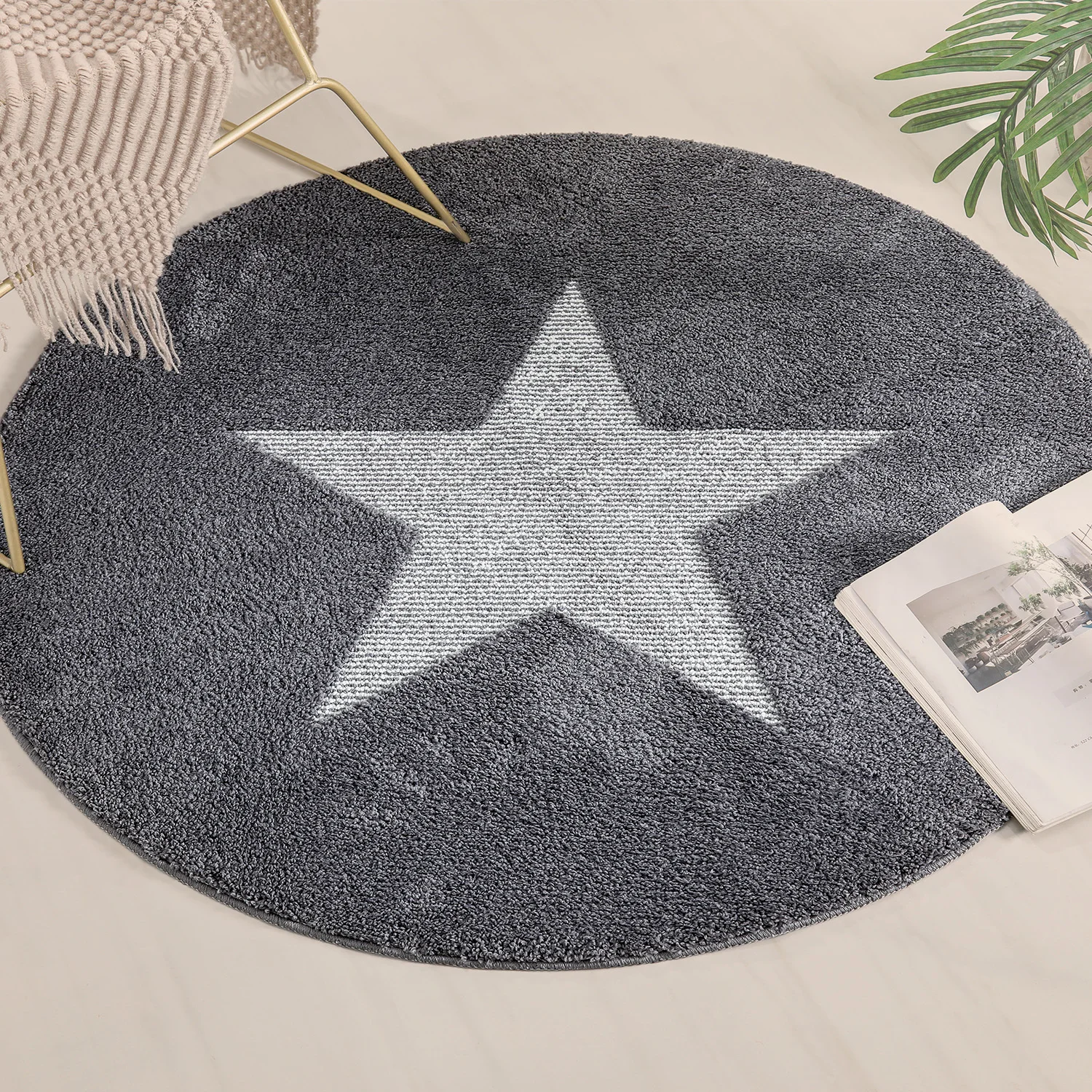 Soft Round Area Rug – Non-Slip Plush Circle Carpet for Living Room, Bedroom, or Kids' Room