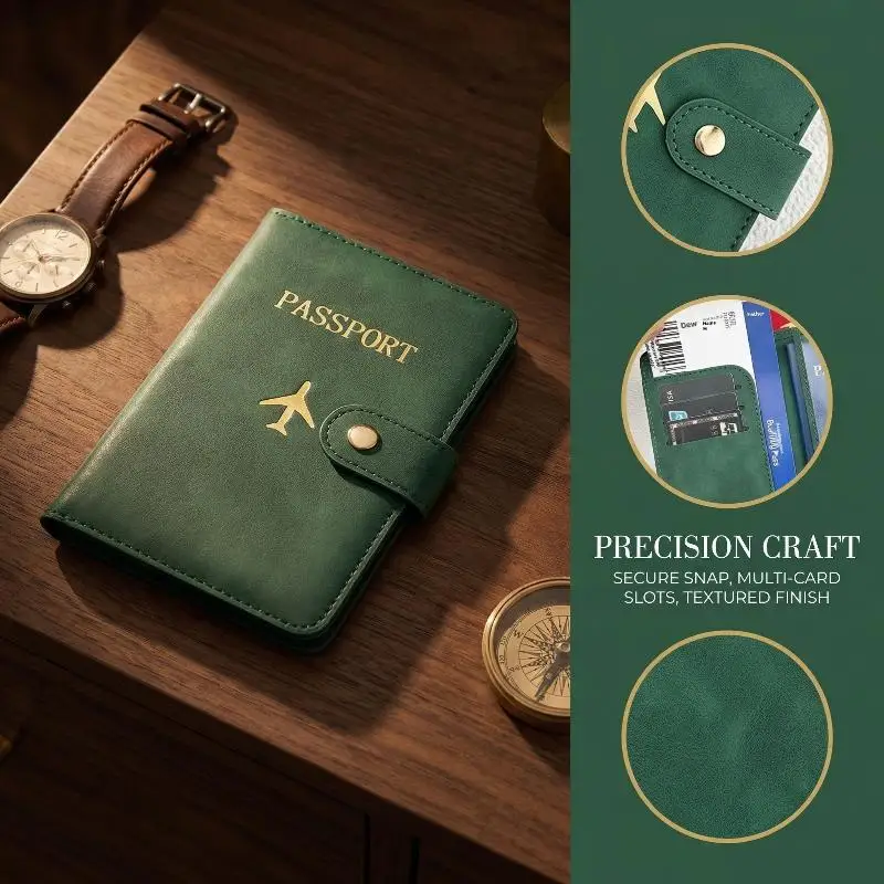 Waterproof Passport Holder Covers Case Travel PU Leather Credit Card Wallet Cute Passport Book For Women/Men Passport Cover view 2