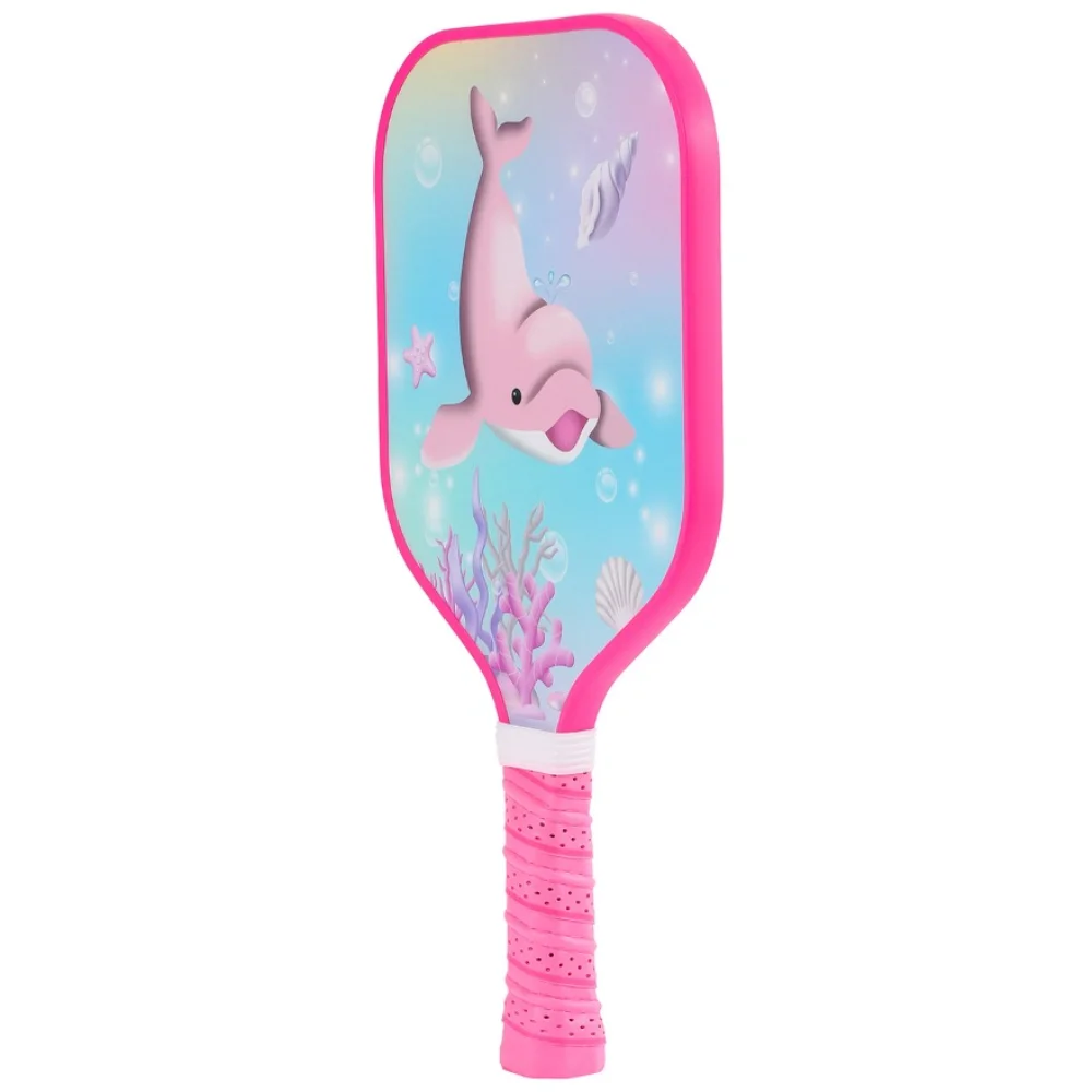 Mermaid Cat Pickleball Paddle Honeycomb Core Cartoon Pickleball Paddle Set with 2 Pickleballs Lightweight Sports Paddle Gifts