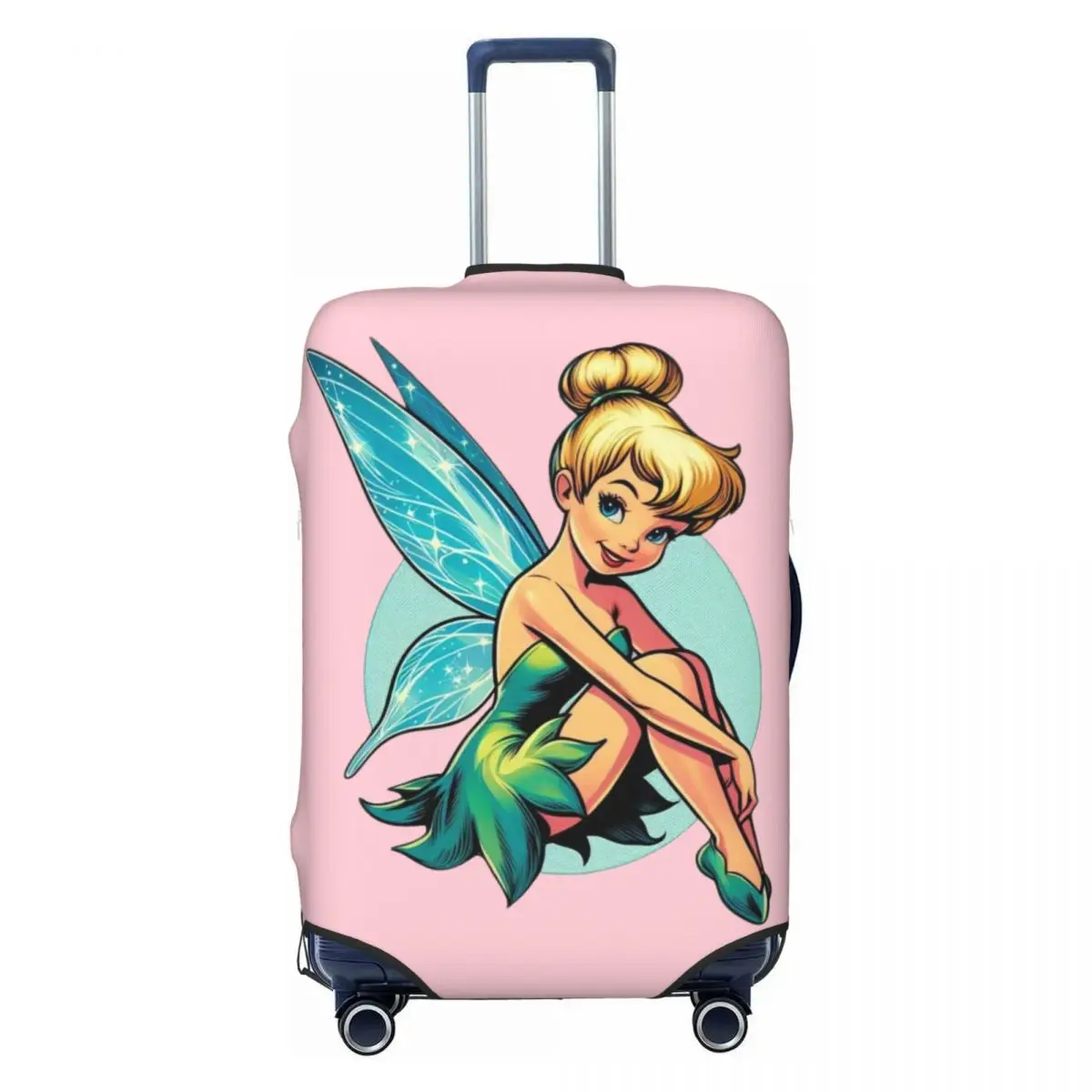

Custom Tinker Bell Cartoon Luggage Cover Elastic Travel Suitcase Protective Covers Fits 18-32 Inch