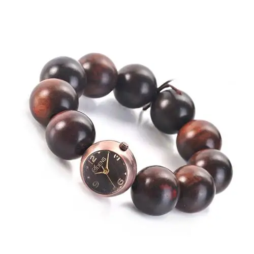 Ordinary Sandalwood Bracelet Watch Buddha Beads12 Bracelets Waterproof Copper