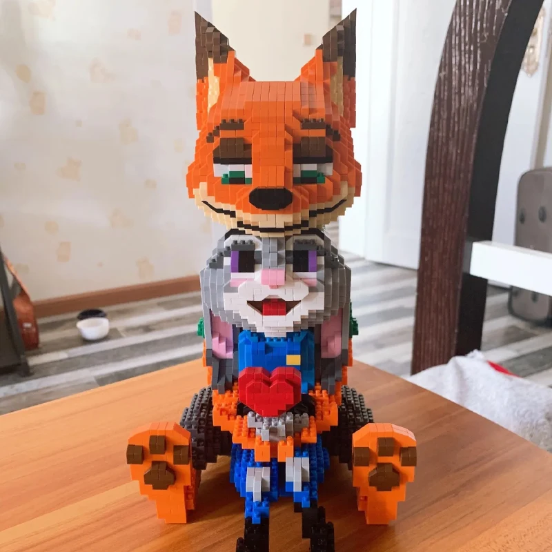 Micro Size MOC Blocks Zootropolis Sets Judy Nick Bricks Figures Zootopia DIY Toys for Kids Children Birthday Gifts 3.5mm Blocks