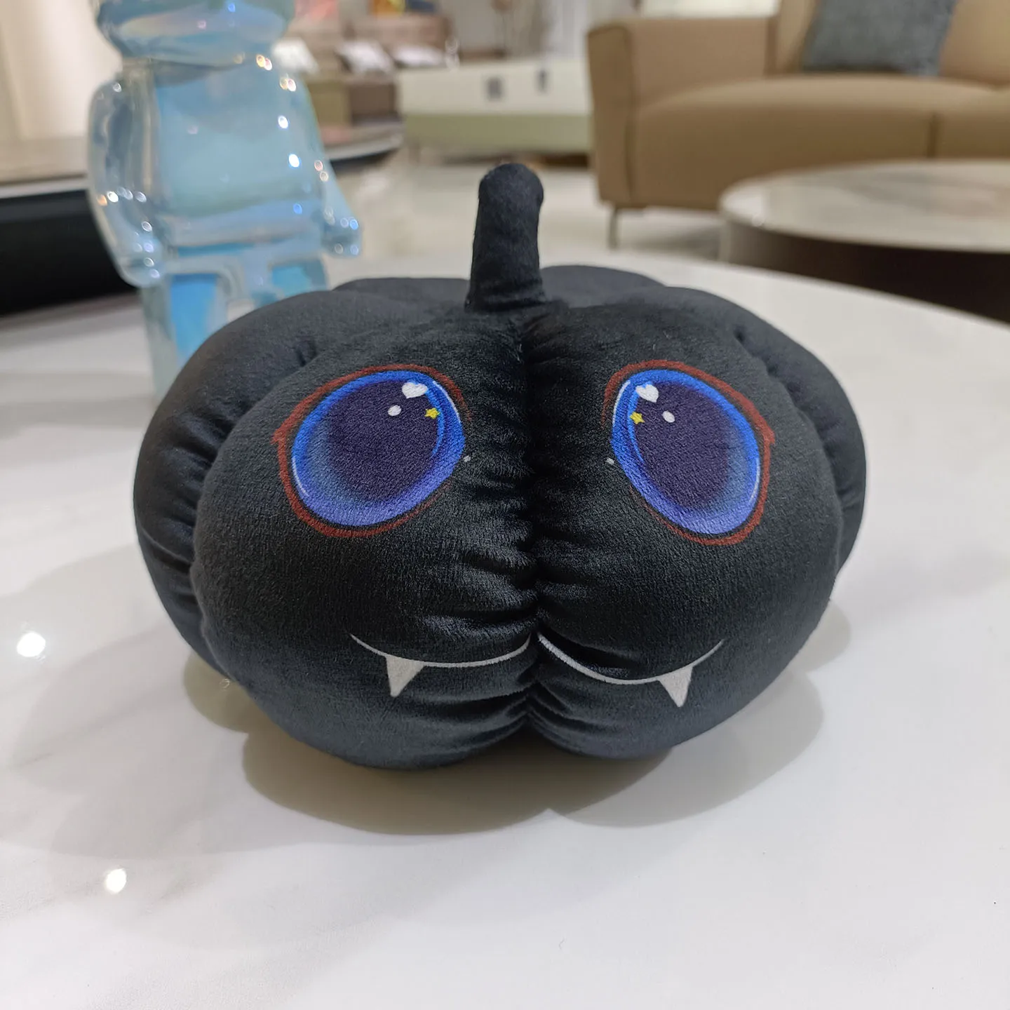 Stuffed Soft Fluffy Creative Pumpkin Soft Doll Halloween Pumpkin Plush Toys Throw Pillow Cushion Kid Halloween Home Decor