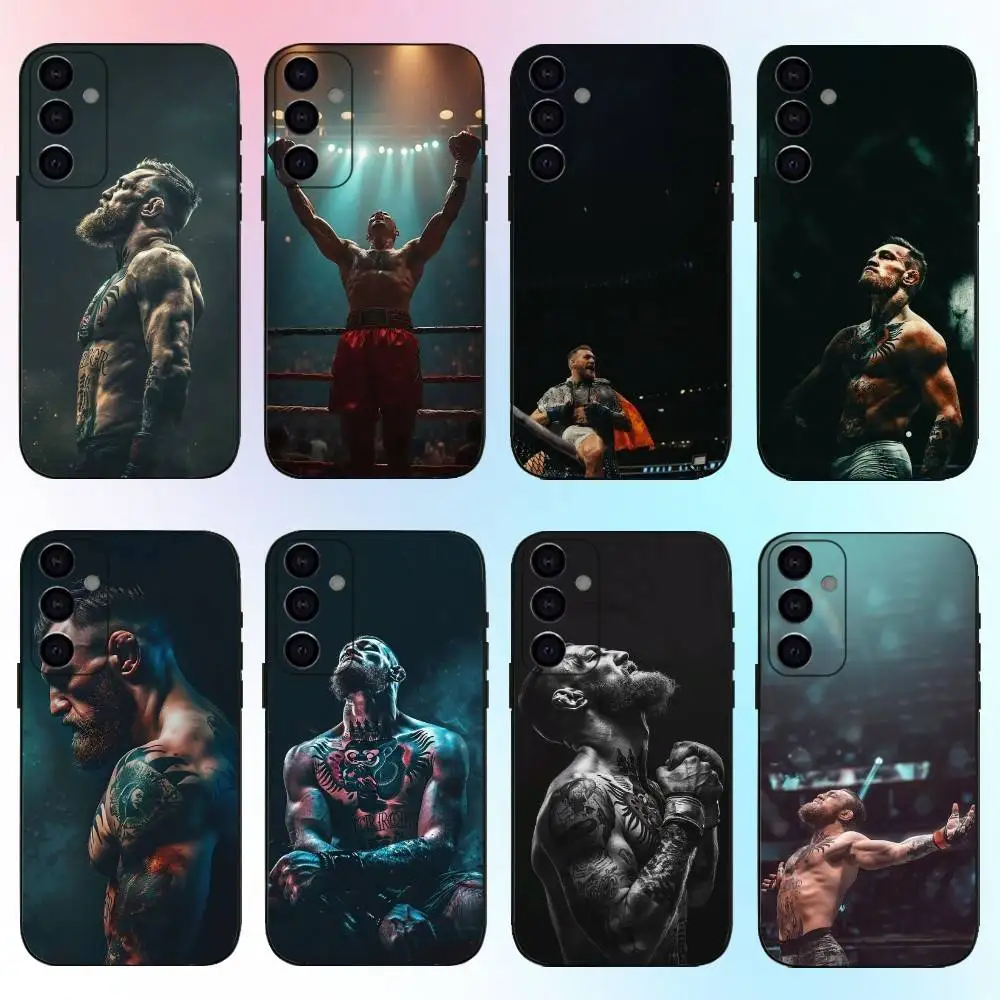 

Boxing C-CONOR M-McGregor Phone Case For Samsung Galaxy A73,A72,A71,A70,A53,A52,A51,Others Soft Black Cover