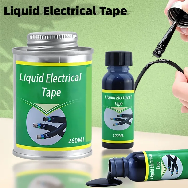 30/50/125ml Liquid Electrical Tape Waterproof Insulating Tape Repair Electrical Wire Cable Liquid Insulation Paste Fix Line Glue