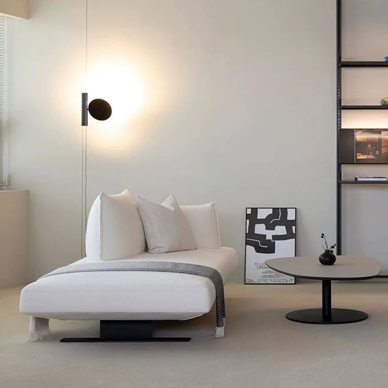 Italian minimalist horn sofa living room without armrests double-sided seated fabric sofa