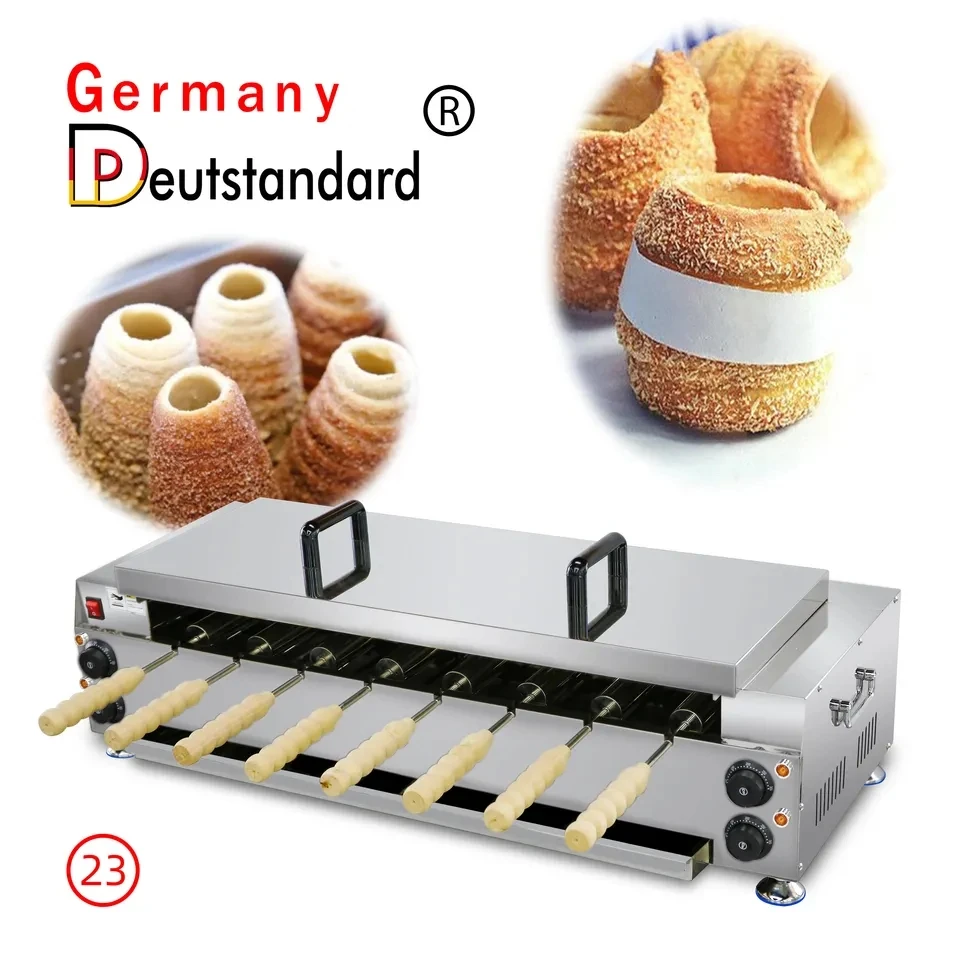 Stainless Steel Hungarian Chimney Cake Oven Kurtos Kalacs Waffle Maker Machine Donut Ice Cream Chimney Cakes Snack Equipment