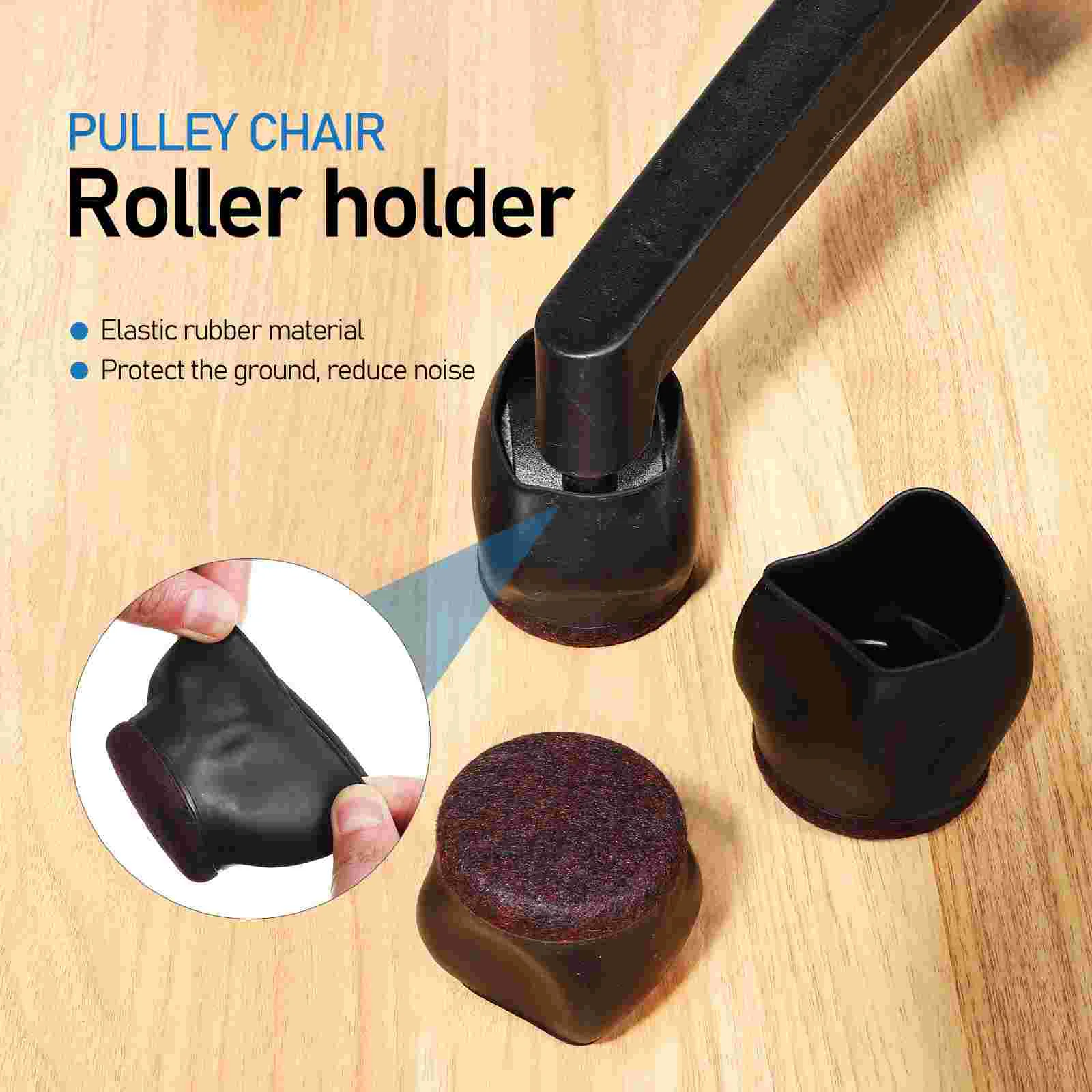 Cubierta de ruedas para silla de oficina, protectores de tazas para ruedas, tapones para escritorio, ruedas rodantes para comedor