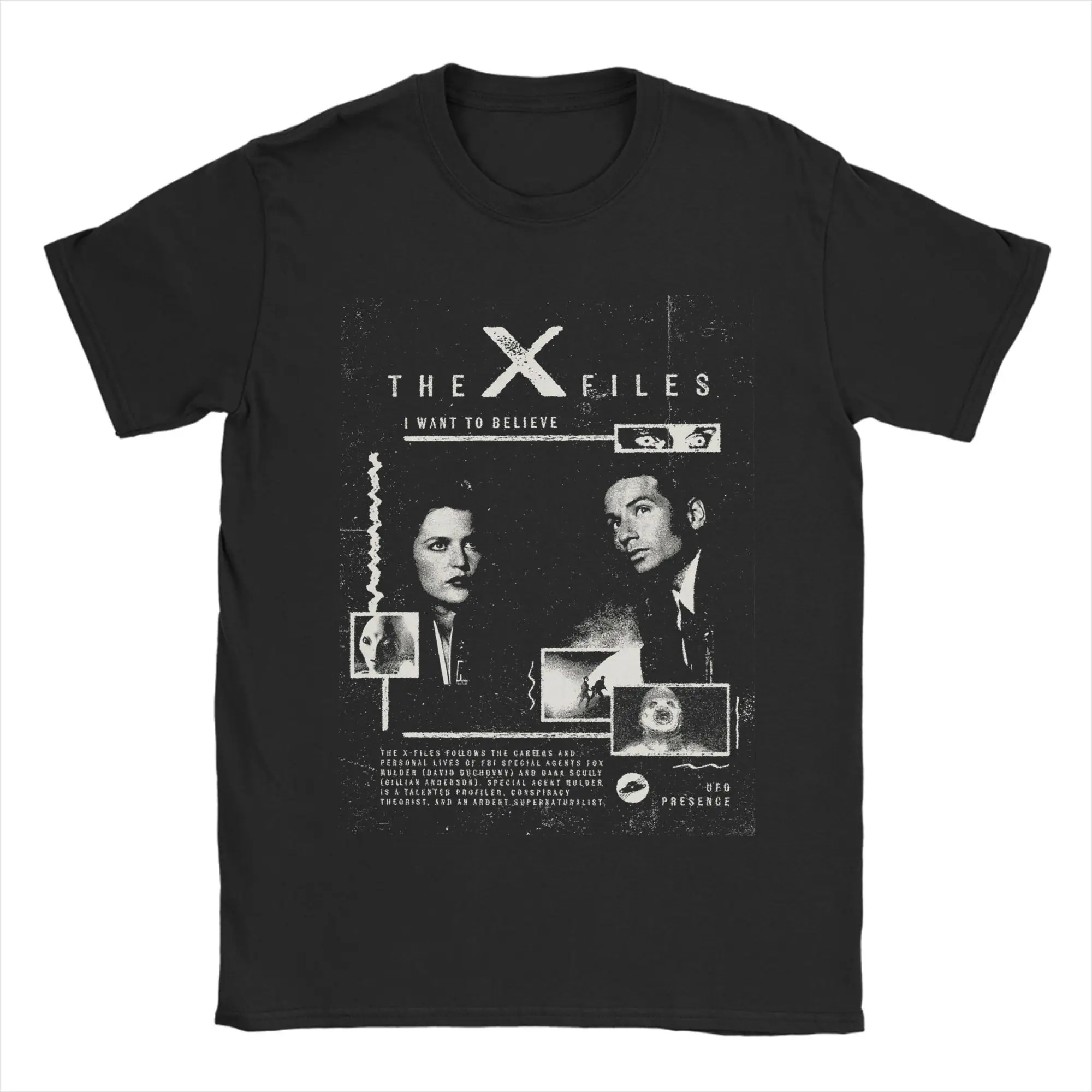Футболки из фильмов «X Files», мужские футболки Fox Mulder Dana Scully и John Doggett Monica Reyes, хлопковые футболки с короткими рукавами, одежда
