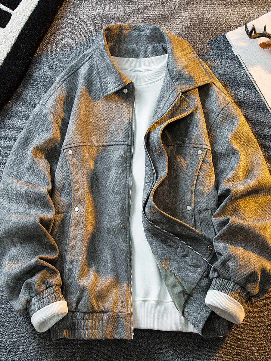 

Джинсовая куртка с деконструированной текстурой, мужская весенне-осенняя американская рабочая одежда, верхняя одежда, элитный модный бренд