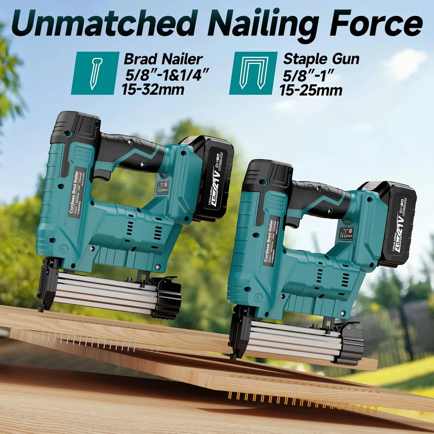 

2-in-1 Brushless Nailer 21V Electric Nail Gun 18 Gauge F30/425K Furniture Carpentry Tacker Stapler Staple Gun For Makita